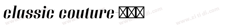 classic couture字体转换